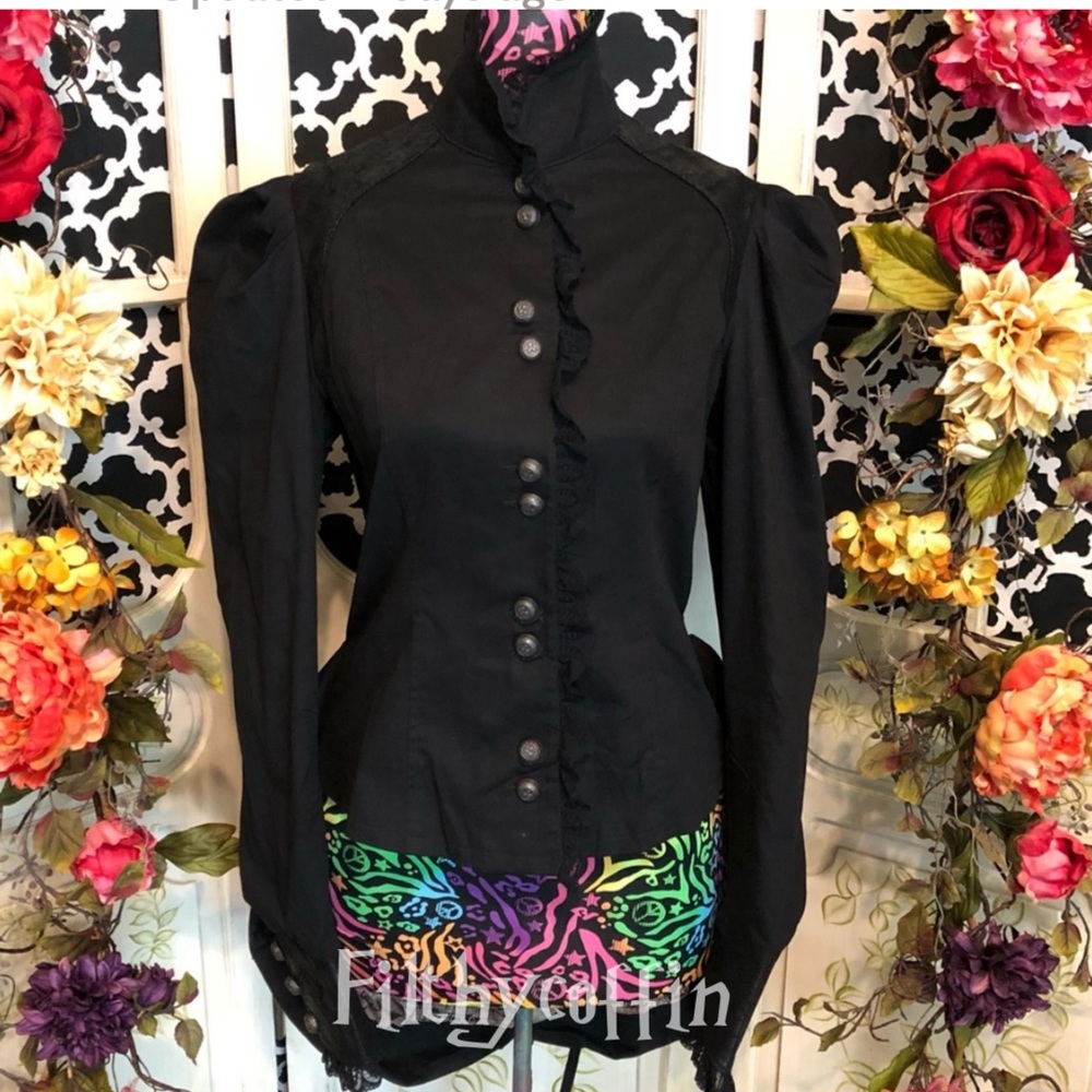 Vintage Lip Service Step Time Victorian bustle jacket Beetlejuice gothic witch
